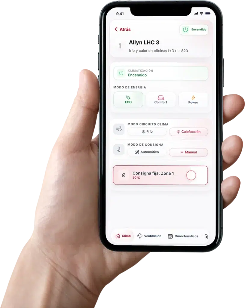 Control de la climatización desde APP