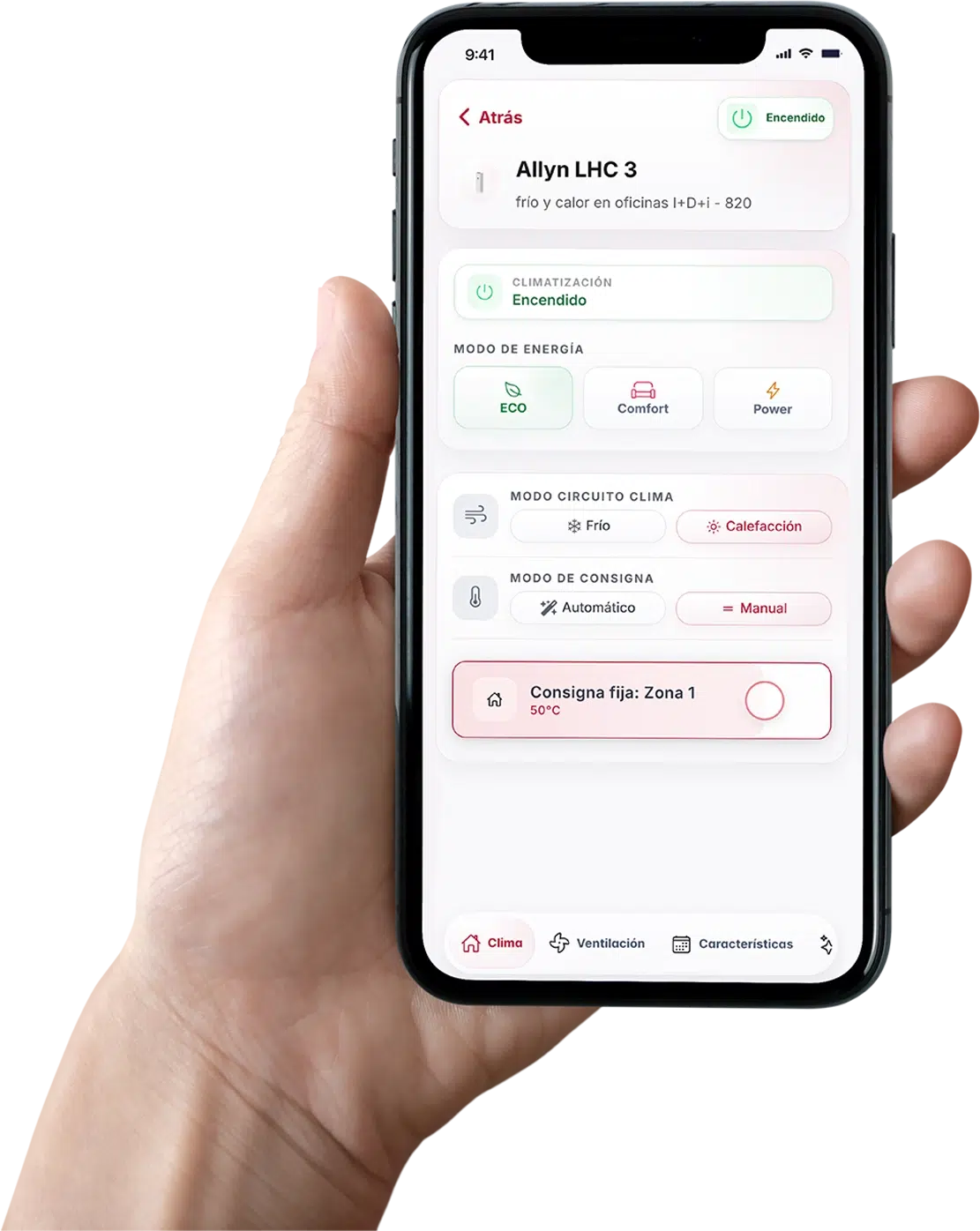 Control de la climatización desde APP