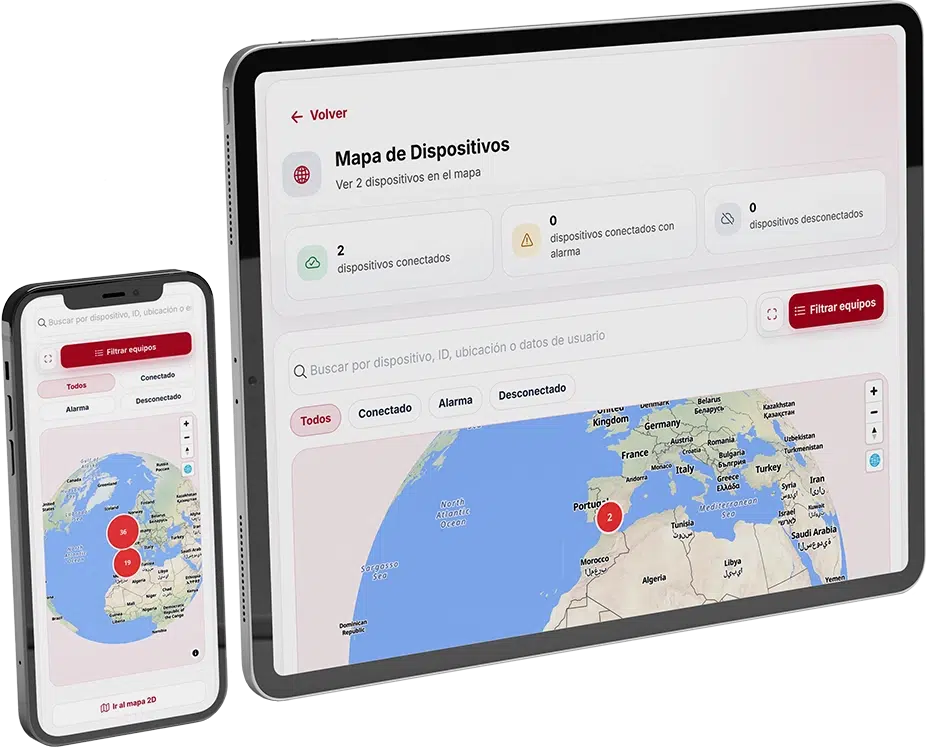 App de control para bomba de calor para diferentes dispositivos